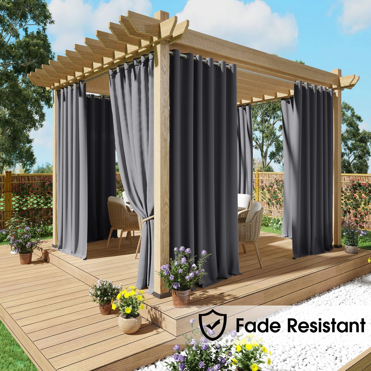Fade Resistant Waterproof Patio Outdoor Curtain 1 Panel | Outdoor Plus
