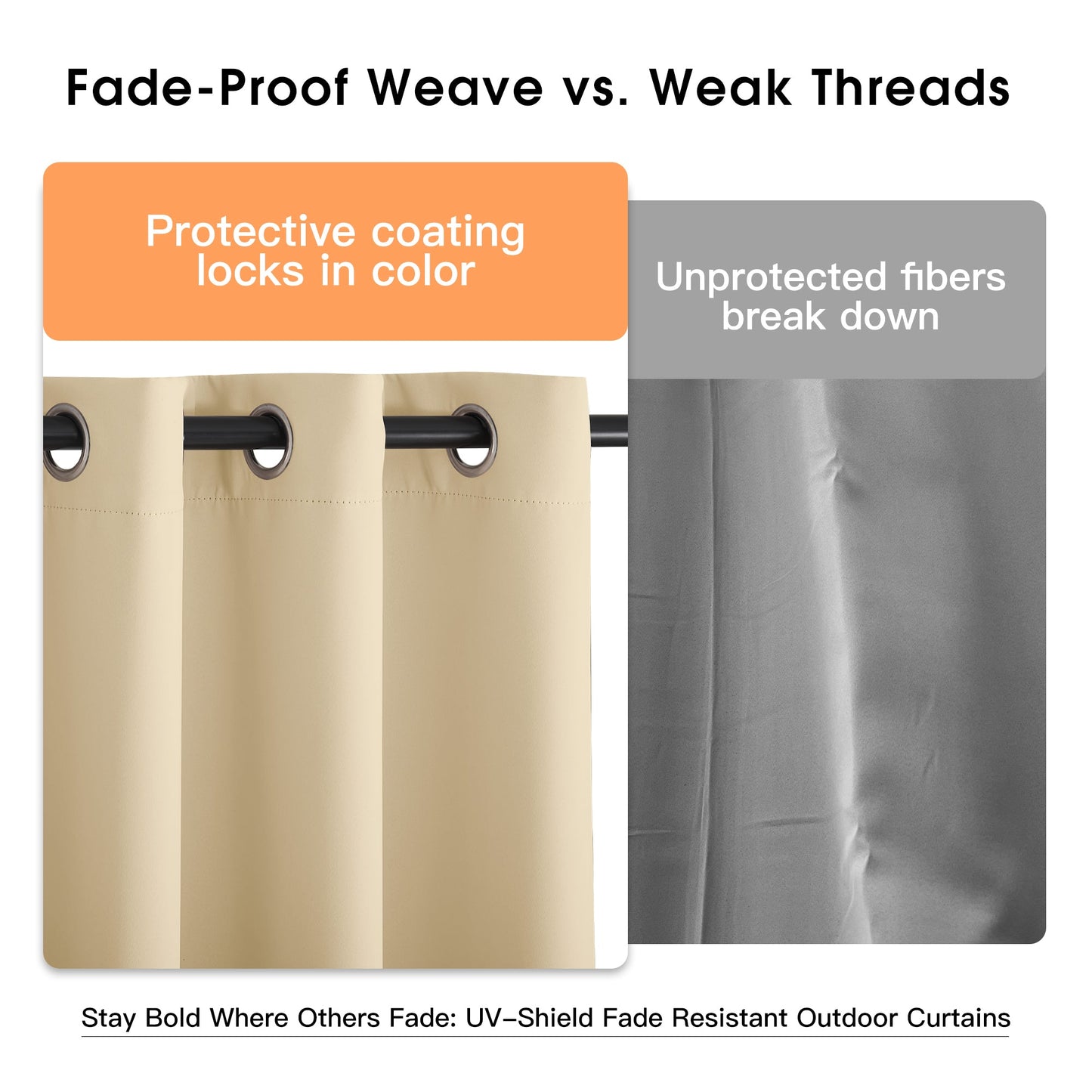 Fade Resistant Waterproof Patio Outdoor Curtain 1 Panel | Outdoor Plus