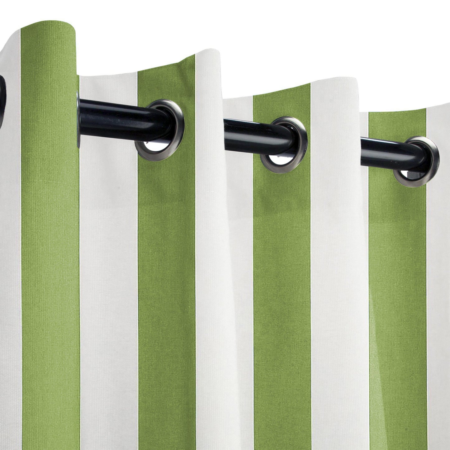 Grommet Top Windproof and Waterproof Striped Outdoor Curtains 1 Panel | Fadenomore