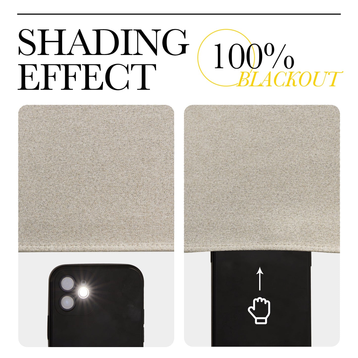OEKO-TEX Outdoor 100% Blackout Waterproof Faux Linen Outdoor Curtains 2 Panels | Outdoor Linen