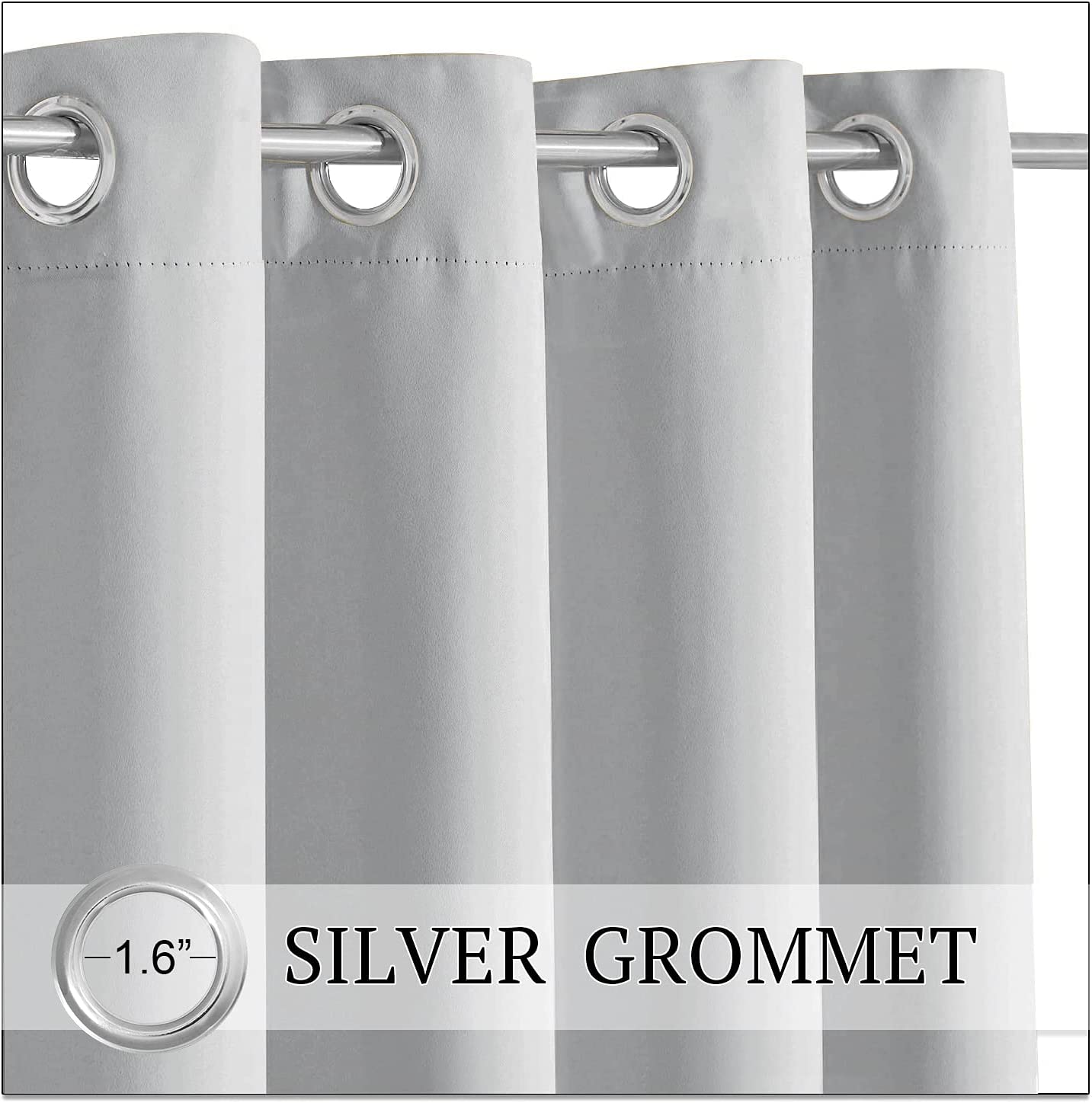Waterproof Grommet Top Patio Curtain Outdoor Curtain 2 Panels | Outdoor Standard