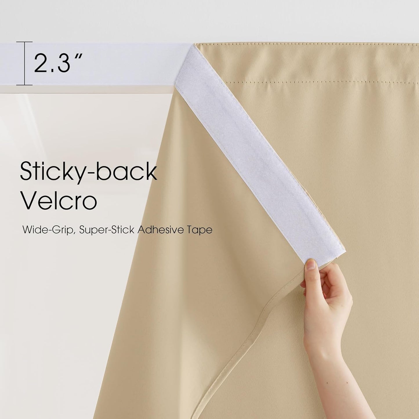 Windproof No Rods Needed Velcro Top Waterproof Outdoor Curtains 2 Panels | Outdoor Standard