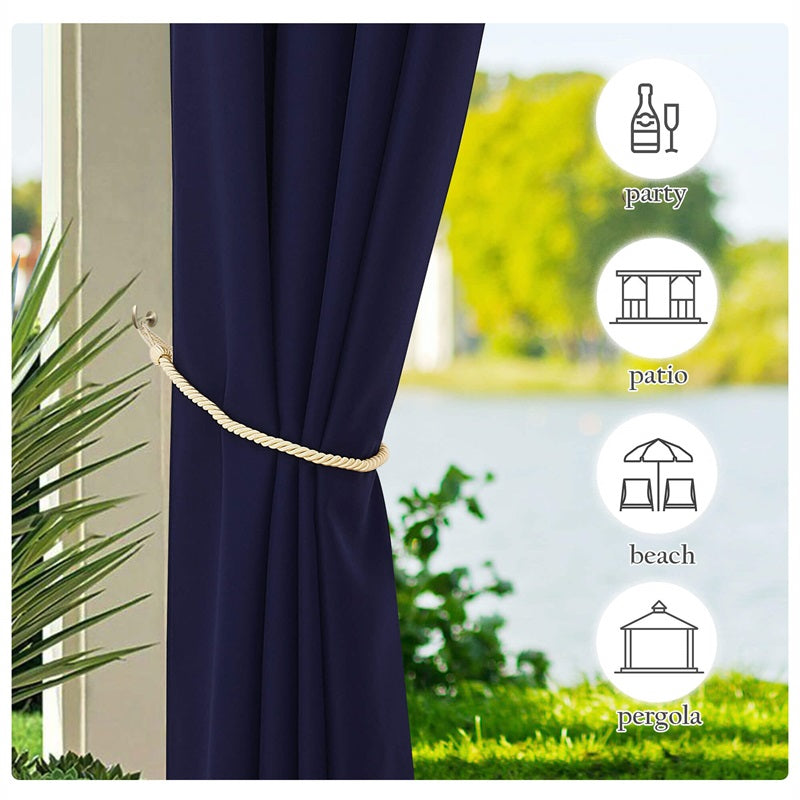 Grommet Windproof Waterproof Outdoor Curtains Canvas Curtains for Patio 1 Panel | Outdoor Canvas