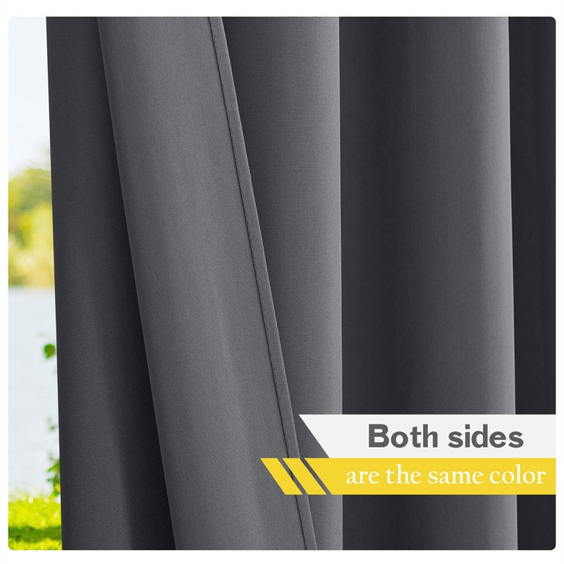 Grommet Windproof Waterproof Outdoor Curtains Canvas Curtains for Patio 1 Panel | Outdoor Canvas