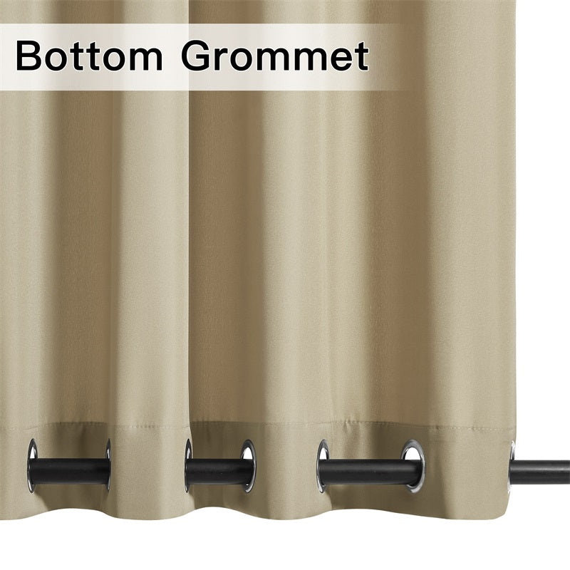 Grommet Windproof Waterproof Outdoor Curtains Canvas Curtains for Patio 1 Panel | Outdoor Canvas