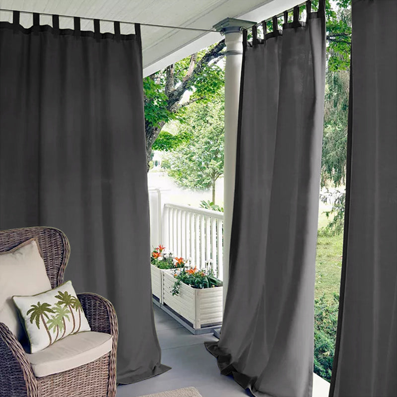 Porch Deck Waterproof Tab Top Outdoor Curtains 1 Panel | Outdoor Standard