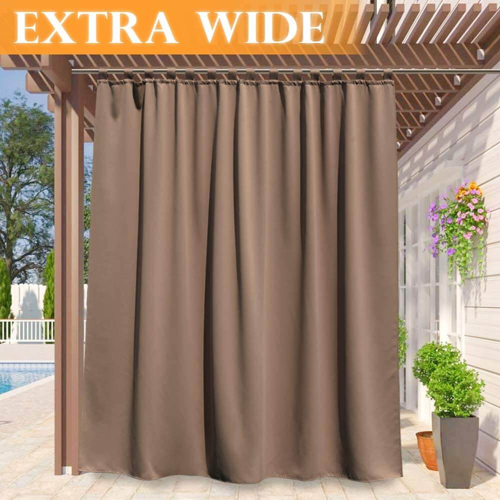 Porch Deck Waterproof Tab Top Outdoor Curtains 1 Panel | Outdoor Standard