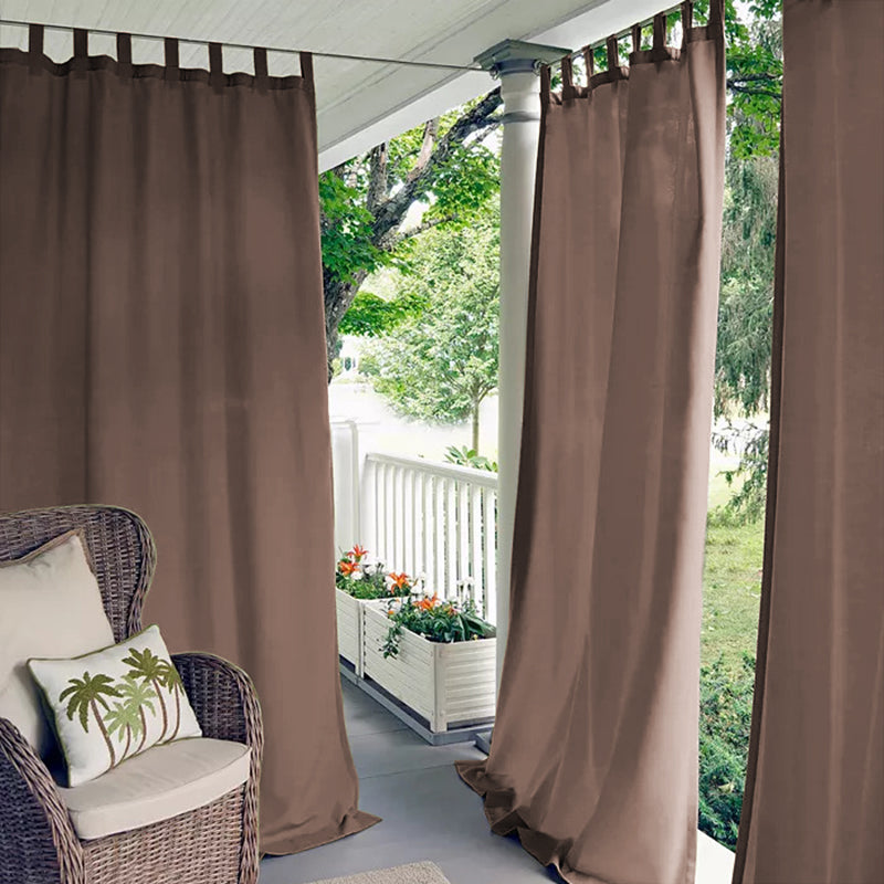 Porch Deck Waterproof Tab Top Outdoor Curtains 1 Panel | Outdoor Standard