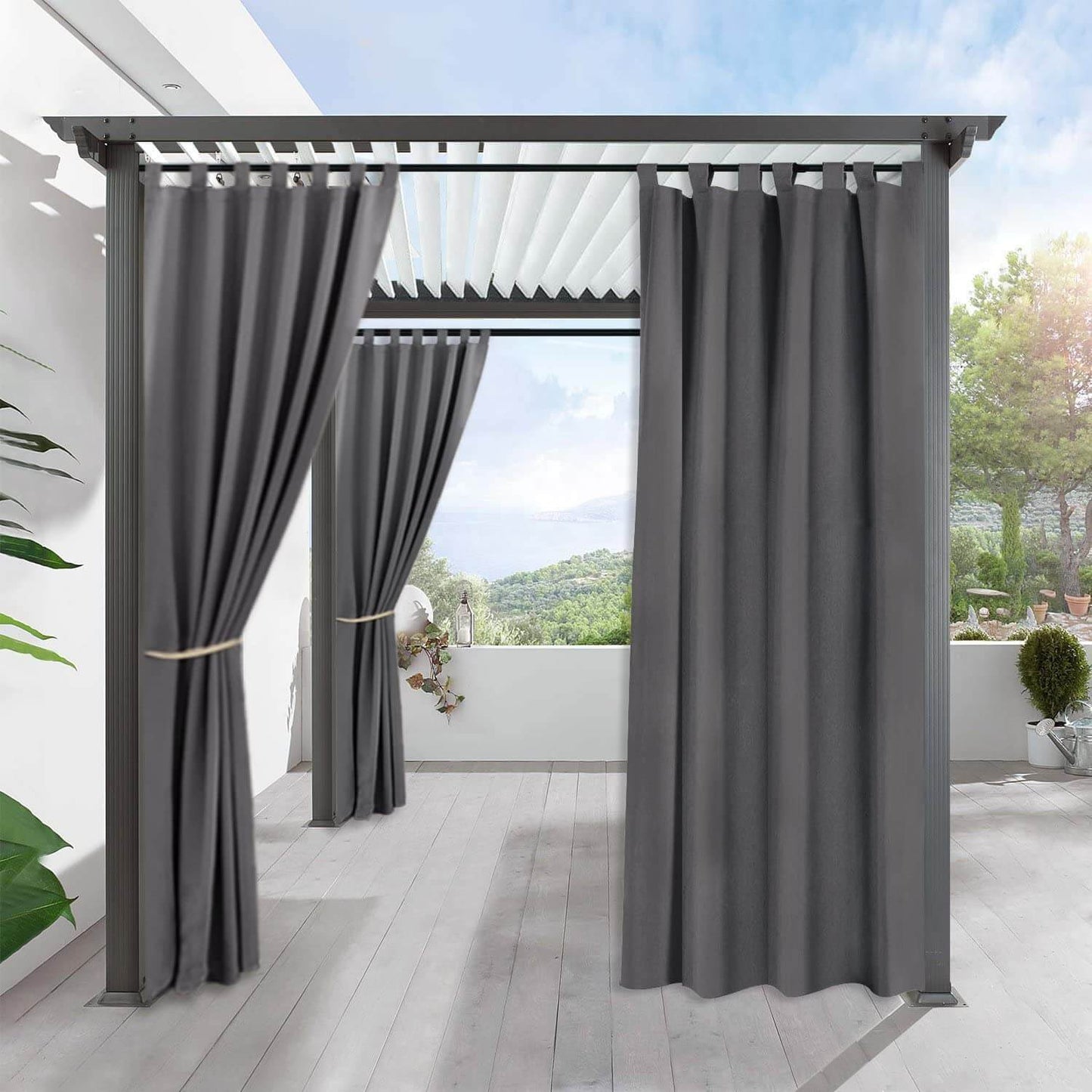 Porch Deck Waterproof Tab Top Outdoor Curtains 1 Panel | Outdoor Standard