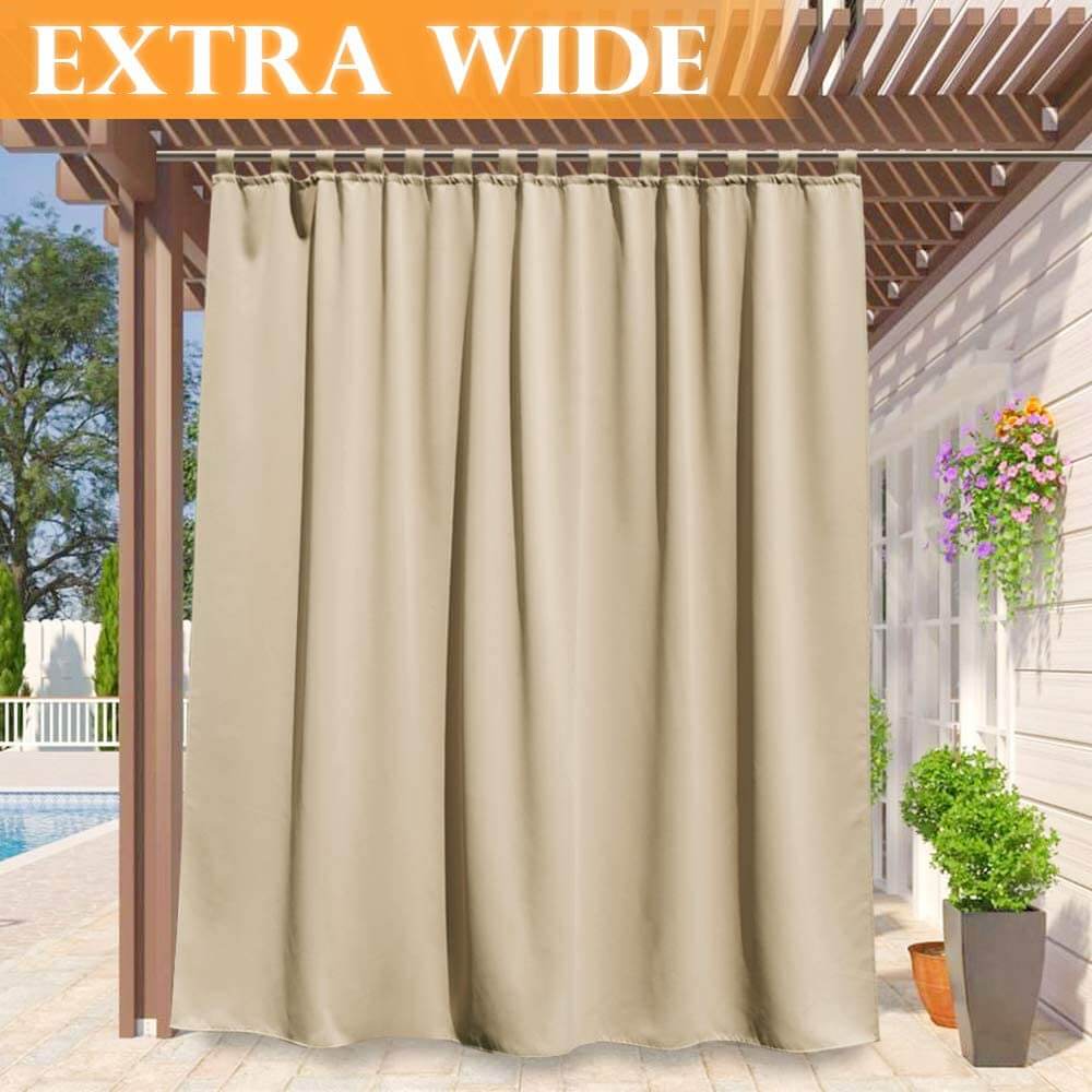 Porch Deck Waterproof Tab Top Outdoor Curtains 1 Panel | Outdoor Standard