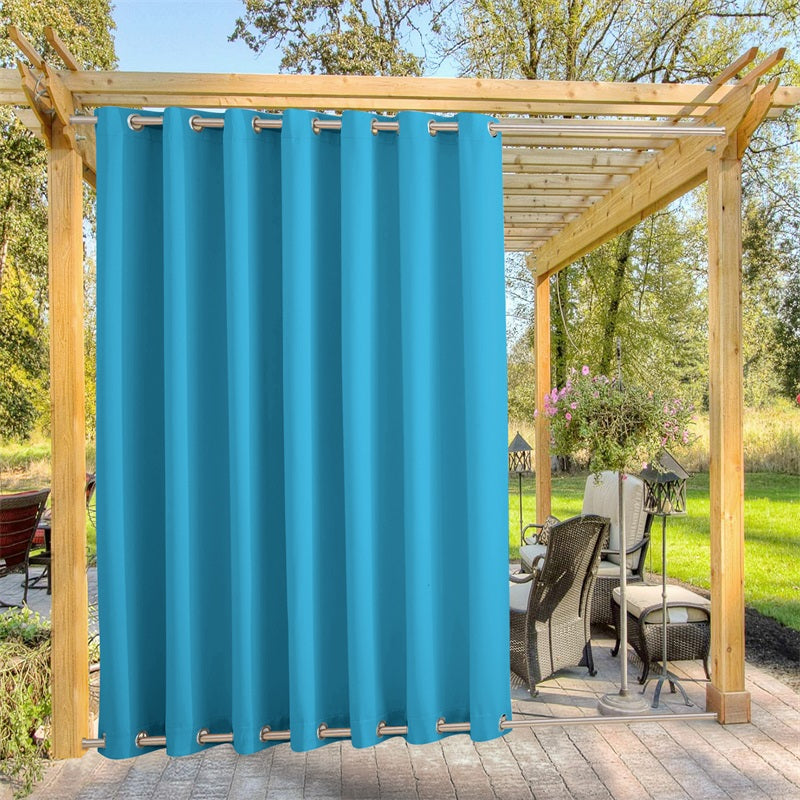 Top & Bottom Grommet Windproof Outdoor Curtains for Patio 1 Panel | Outdoor Standard