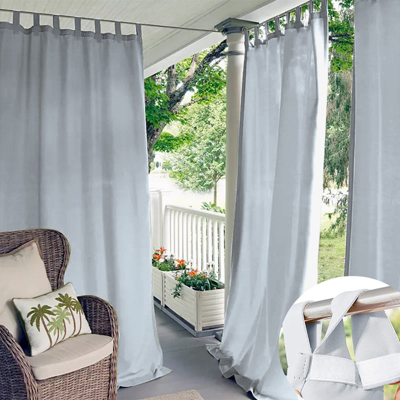 Velcro Tab Top Waterproof Outdoor Curtains for Garage / Patio, 1 Panel | Outdoor Standard