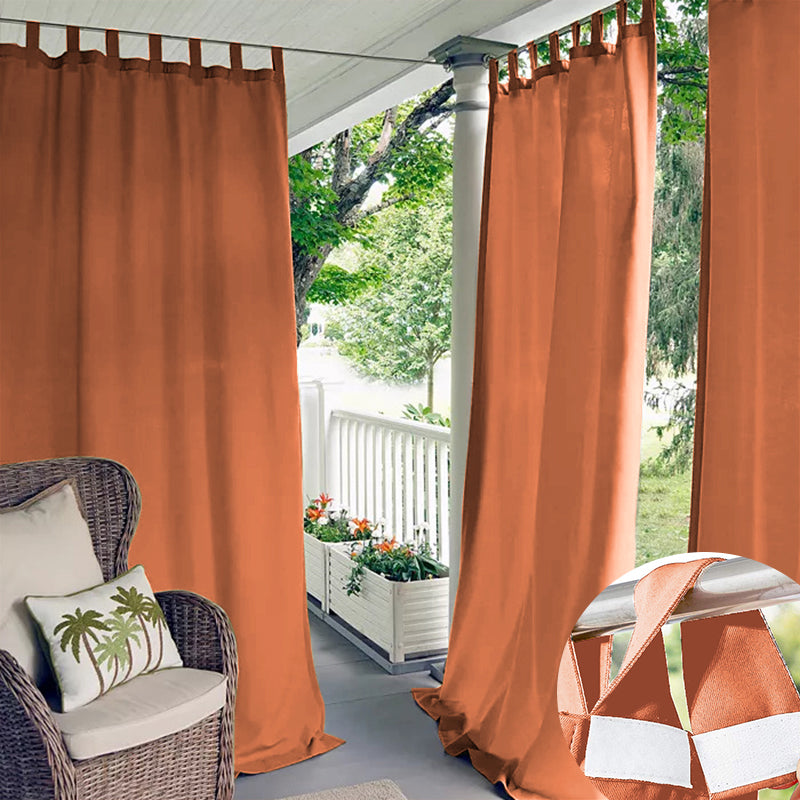 Velcro Tab Top Waterproof Outdoor Curtains for Garage / Patio, 1 Panel | Outdoor Standard