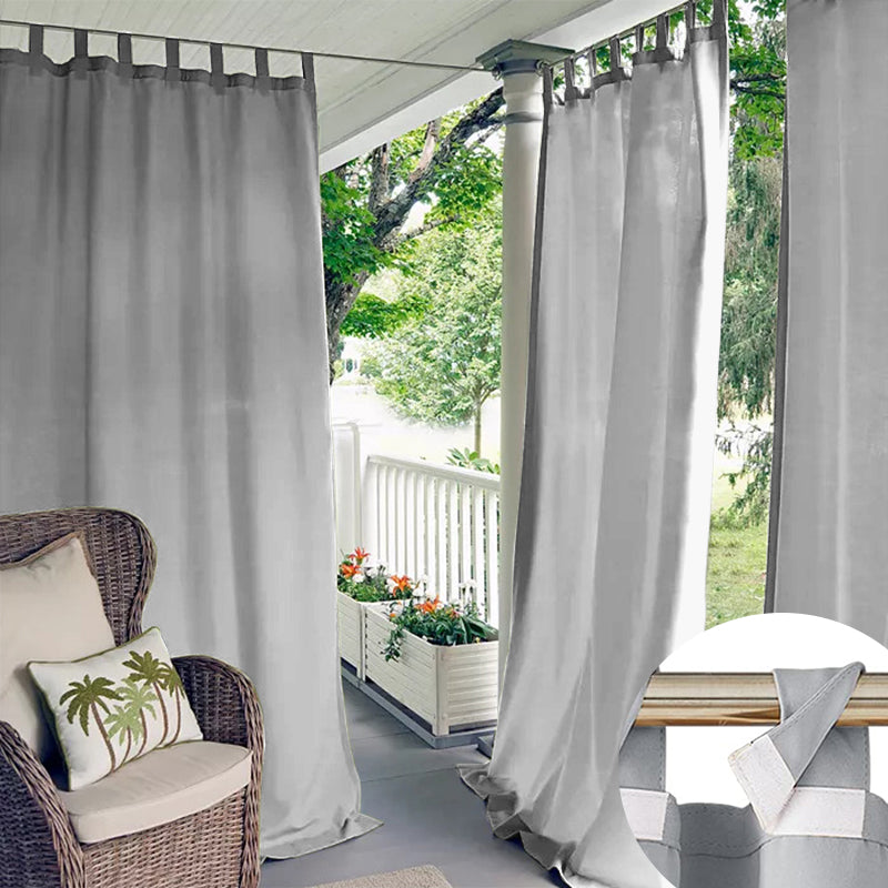 Velcro Tab Top Waterproof Outdoor Curtains for Garage / Patio, 1 Panel | Outdoor Standard
