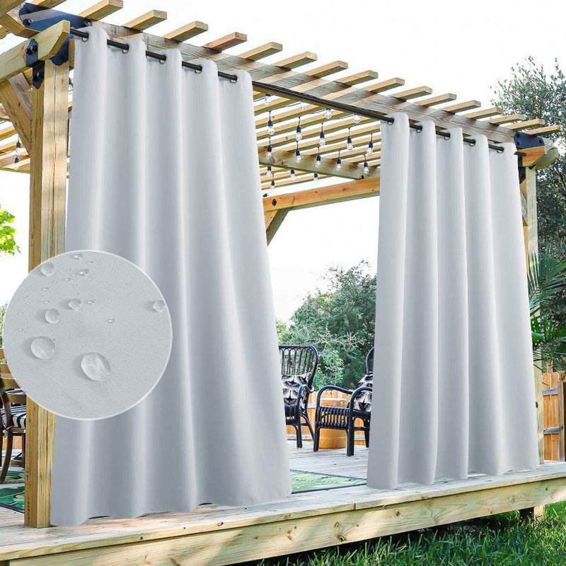 Waterproof Grommet Top Patio Curtain Outdoor Curtain 2 Panels | Outdoor Standard