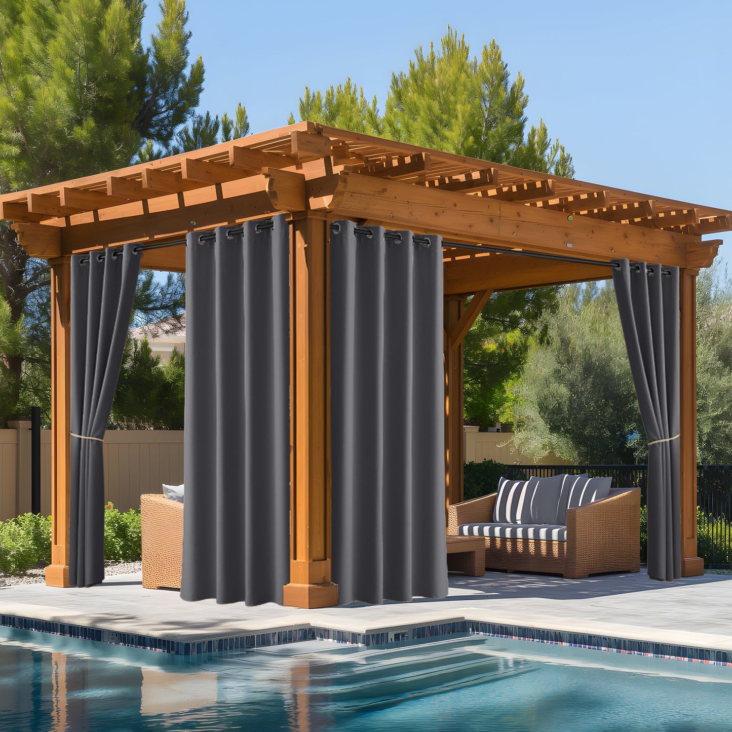Fade Resistant Waterproof Patio Outdoor Curtain 1 Panel | Outdoor Plus