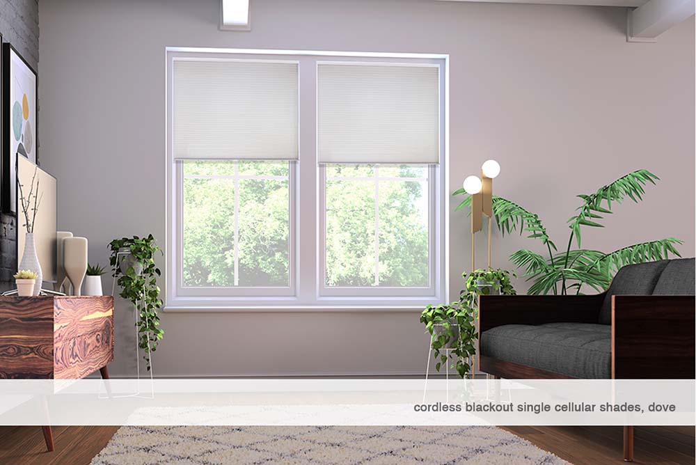 1/2" Budget Single Cell Blackout Cordless Shades