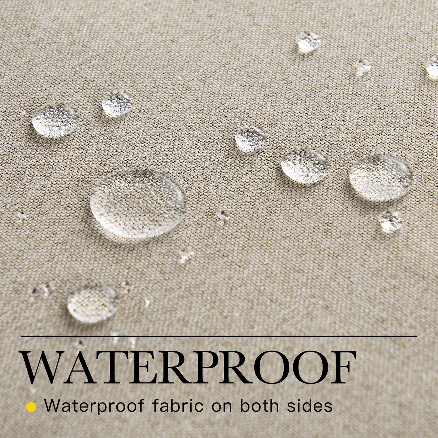 OEKO-TEX Outdoor 100% Blackout Waterproof Faux Linen Outdoor Curtains 2 Panels | Outdoor Linen