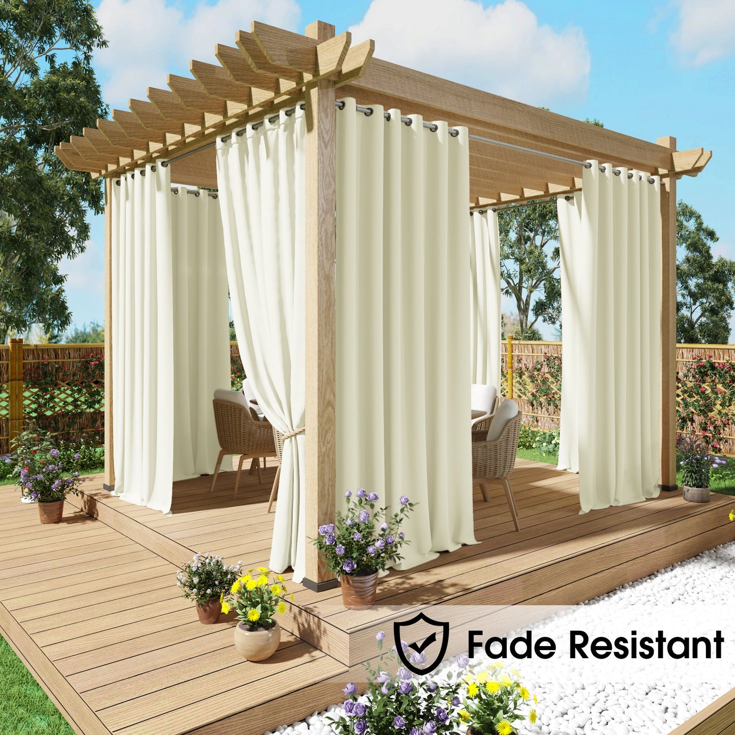 Fade Resistant Waterproof Patio Outdoor Curtain 1 Panel | Outdoor Plus