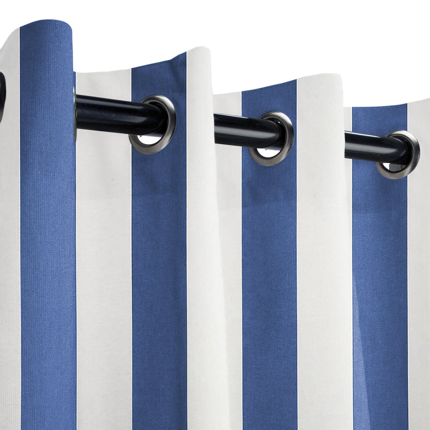 Grommet Top Windproof and Waterproof Striped Outdoor Curtains 1 Panel | Fadenomore