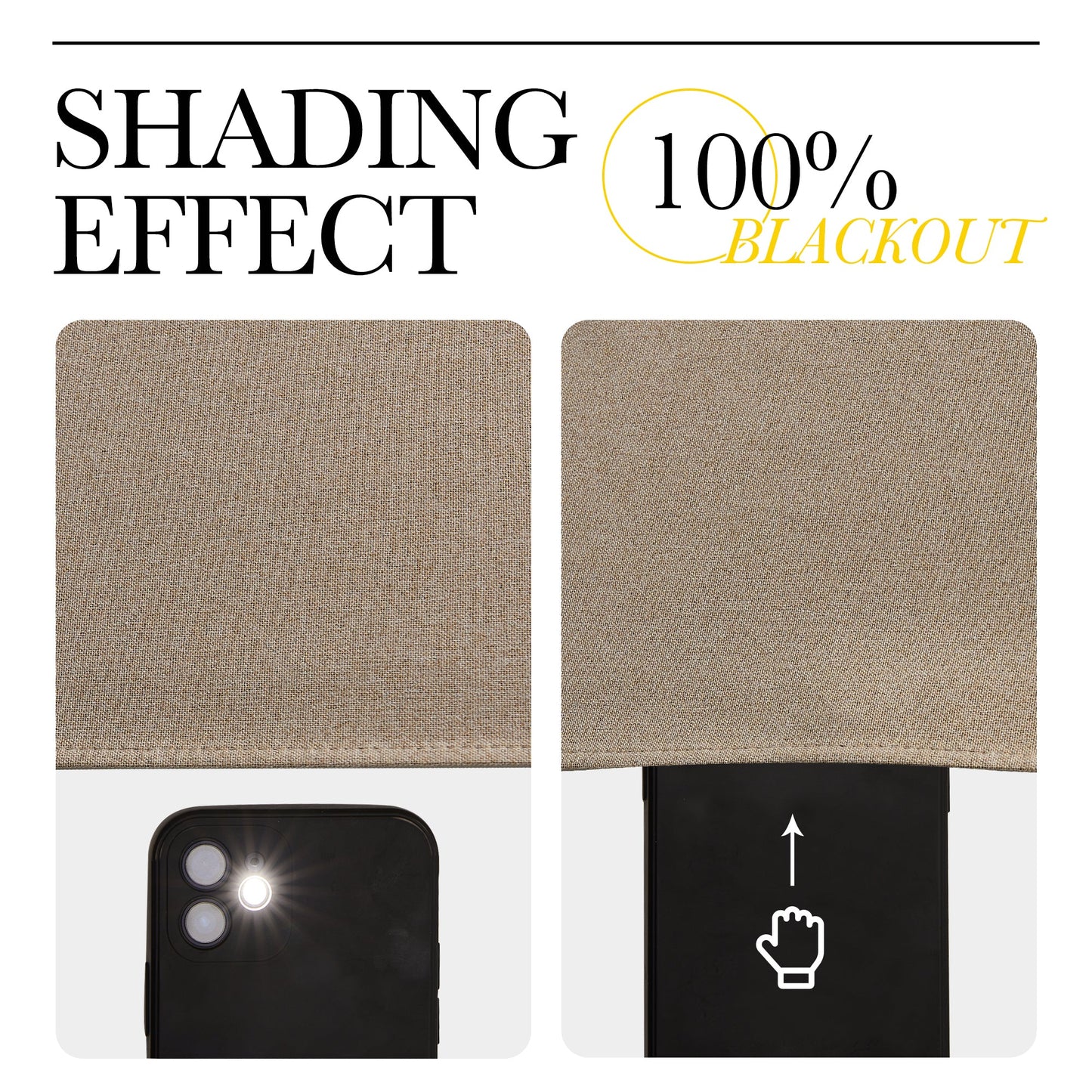OEKO-TEX Outdoor 100% Blackout Waterproof Faux Linen Outdoor Curtains 2 Panels | Outdoor Linen