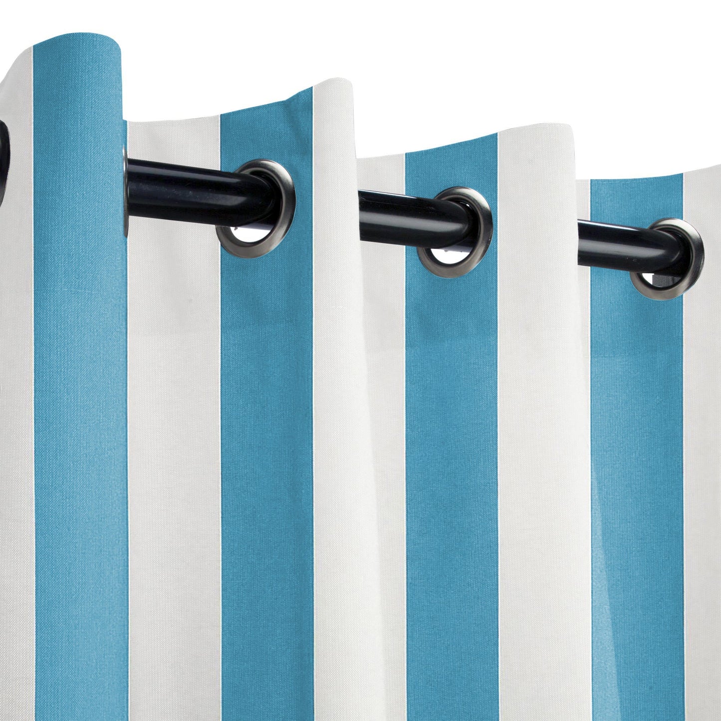 Grommet Top Windproof and Waterproof Striped Outdoor Curtains 1 Panel | Fadenomore