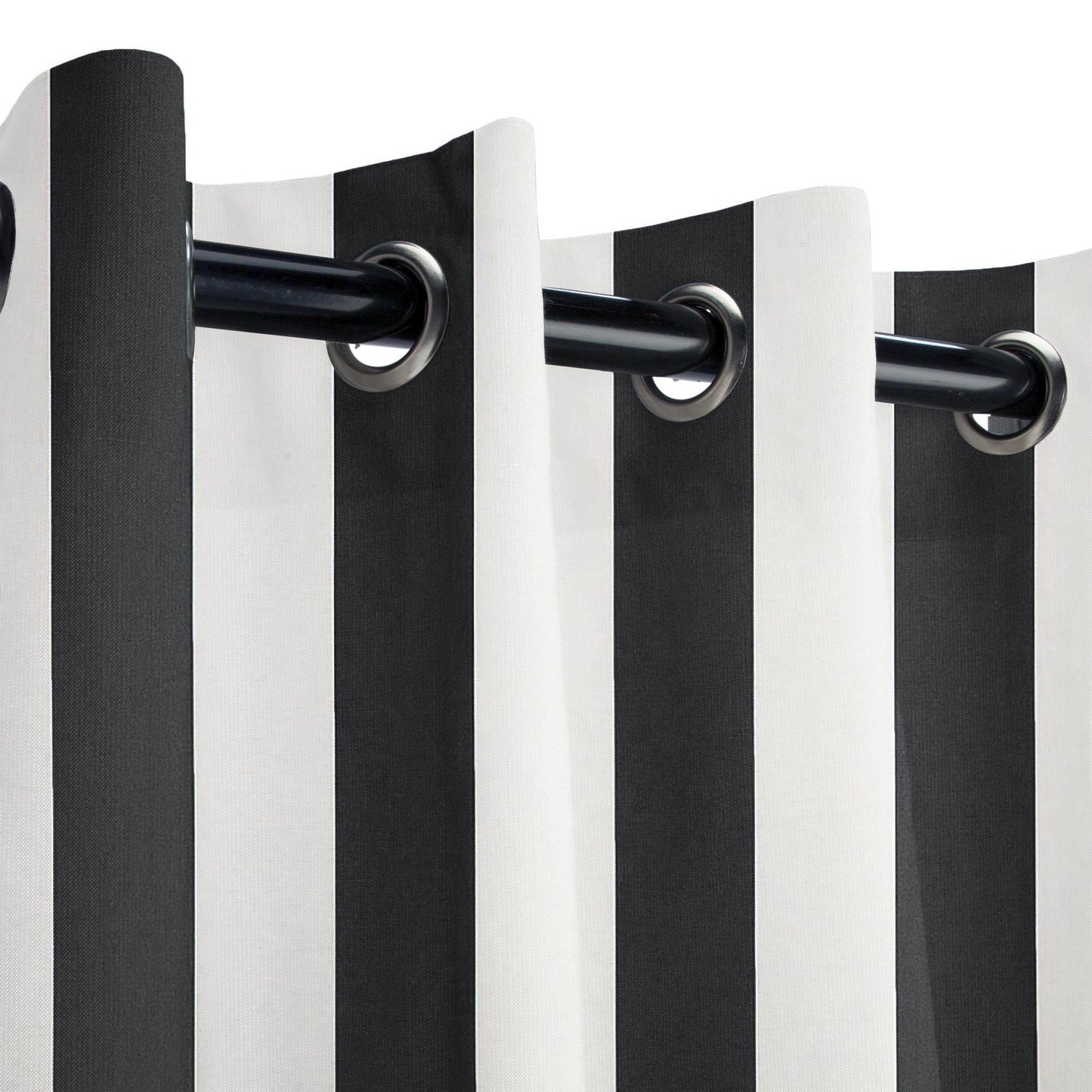 Grommet Top Windproof and Waterproof Striped Outdoor Curtains 1 Panel | Fadenomore