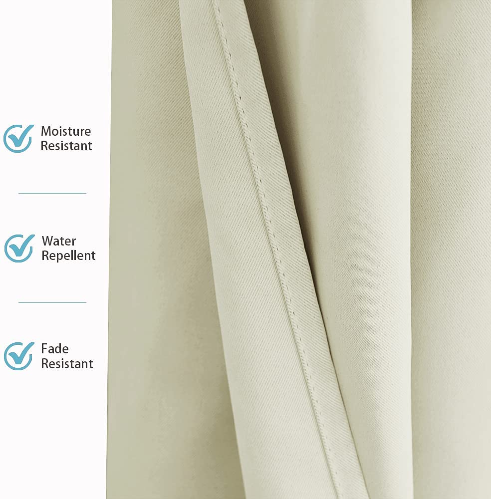 Waterproof Grommet Top Patio Curtain Outdoor Curtain 2 Panels | Outdoor Standard