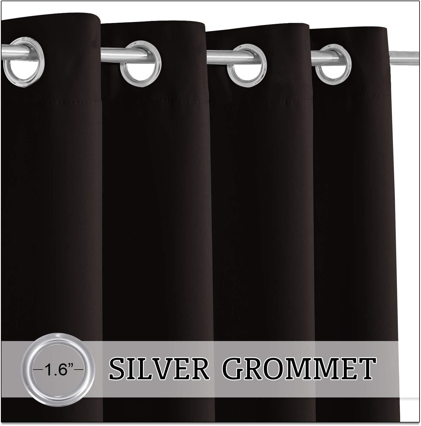 Waterproof Grommet Top Patio Curtain Outdoor Curtain 2 Panels | Outdoor Standard