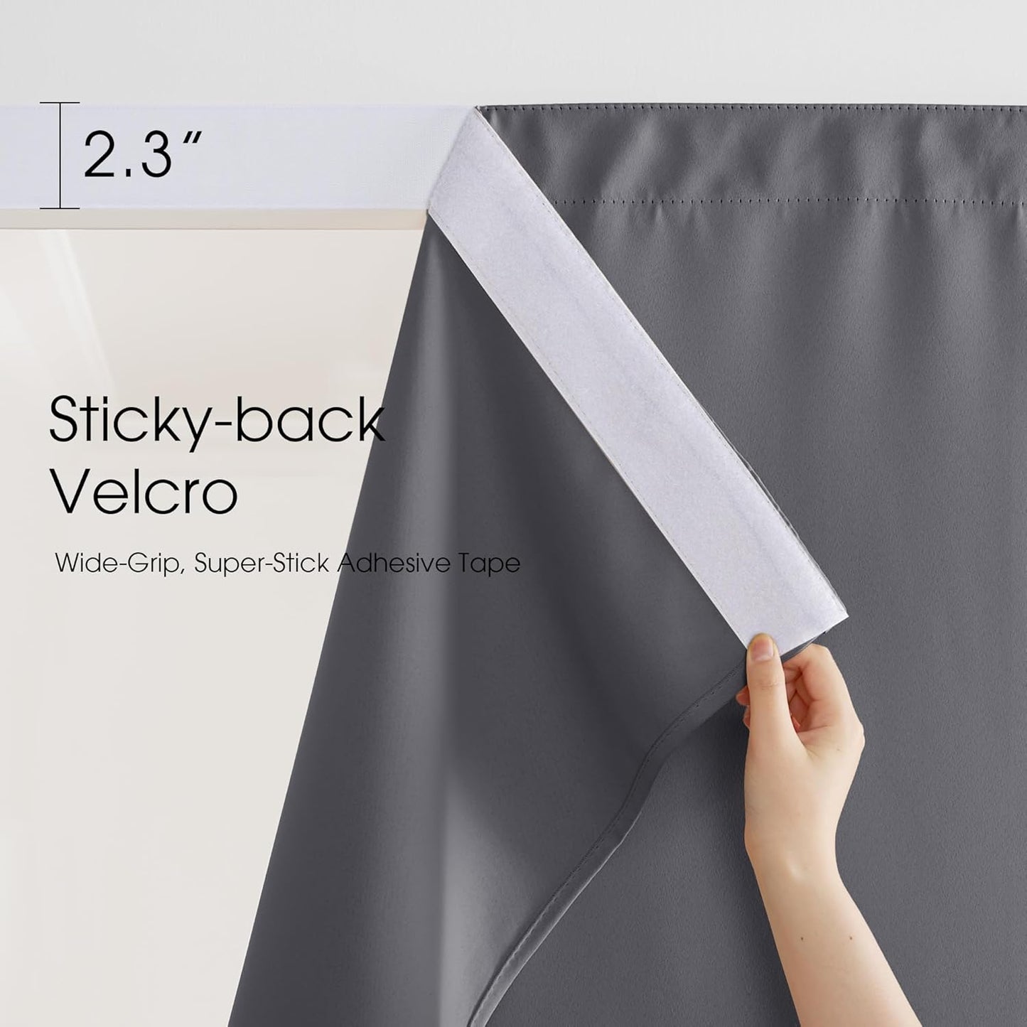 Windproof No Rods Needed Velcro Top Waterproof Outdoor Curtains 2 Panels | Outdoor Standard