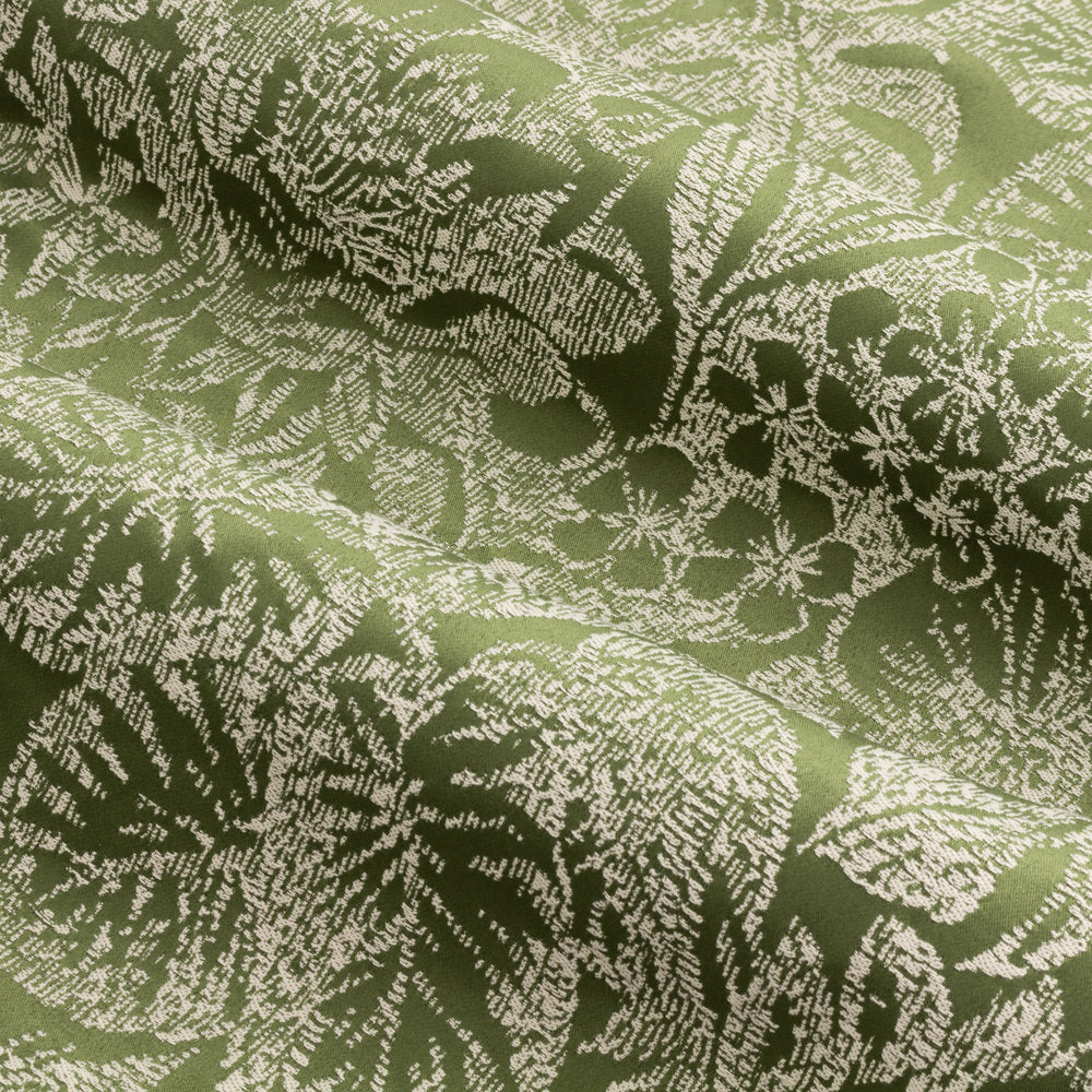 Bali Jacquard Room Darkening Eyelet Curtains Olive