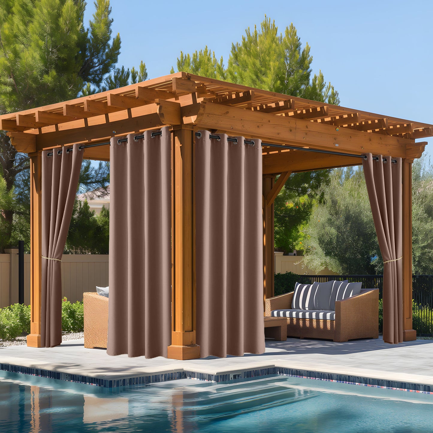 Fade Resistant Waterproof Patio Outdoor Curtain 1 Panel | Outdoor Plus
