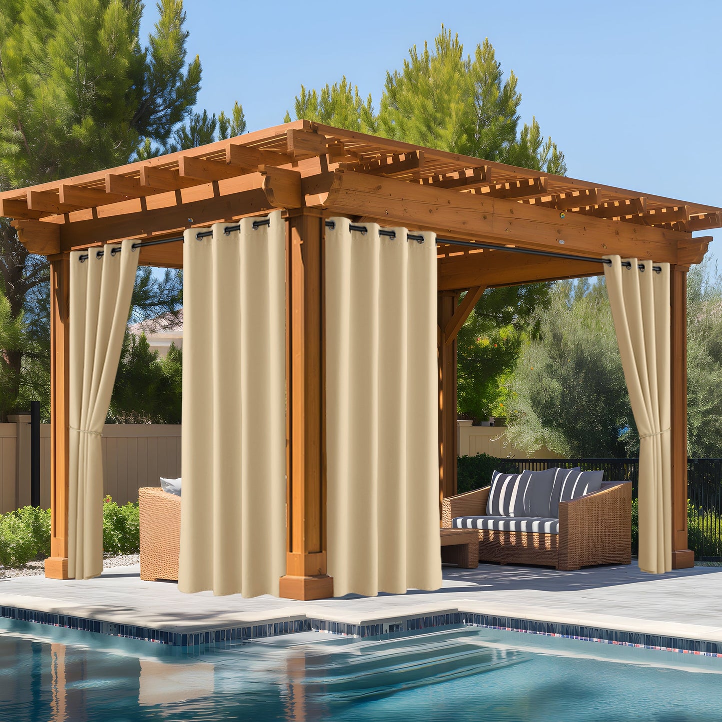 Fade Resistant Waterproof Patio Outdoor Curtain 1 Panel | Outdoor Plus