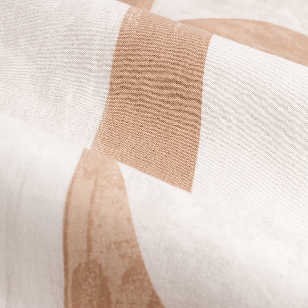 Carro Abstract 100% Cotton Lined Curtains Clay