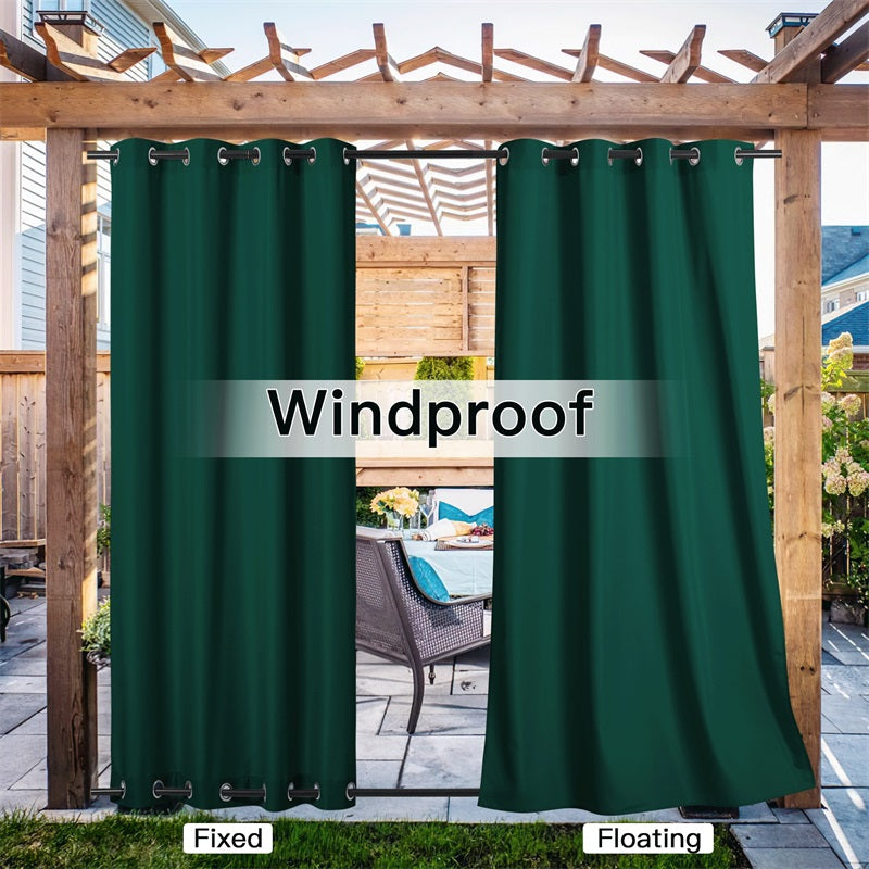 Grommet Windproof Waterproof Outdoor Curtains Canvas Curtains for Patio 1 Panel | Outdoor Canvas