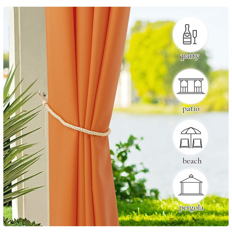 Grommet Windproof Waterproof Outdoor Curtains Canvas Curtains for Patio 1 Panel | Outdoor Canvas