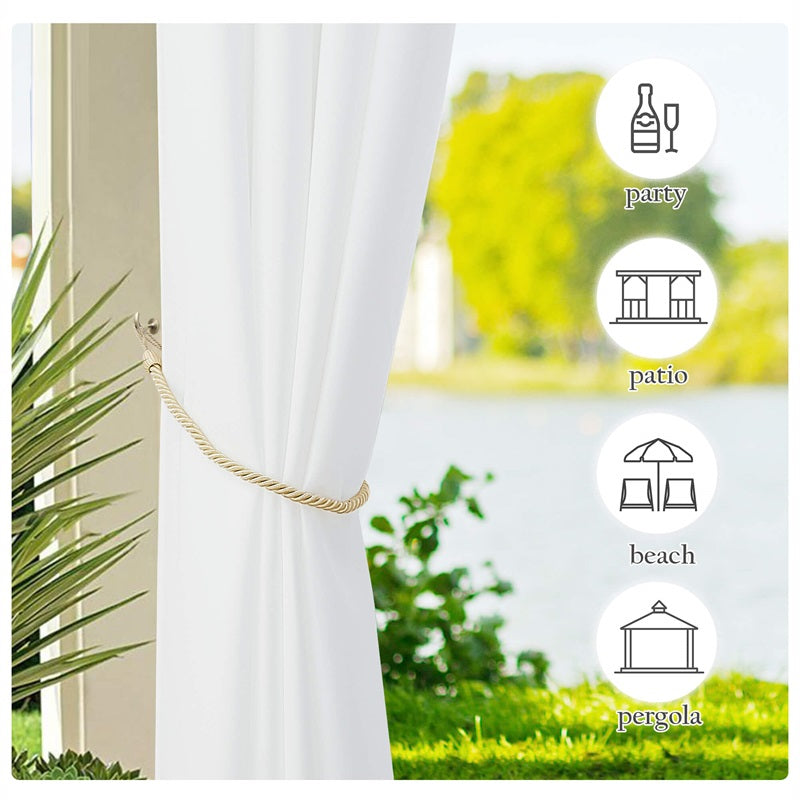 Grommet Windproof Waterproof Outdoor Curtains Canvas Curtains for Patio 1 Panel | Outdoor Canvas
