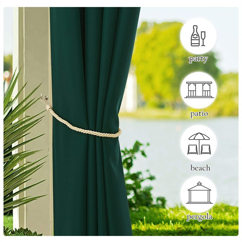 Grommet Windproof Waterproof Outdoor Curtains Canvas Curtains for Patio 1 Panel | Outdoor Canvas
