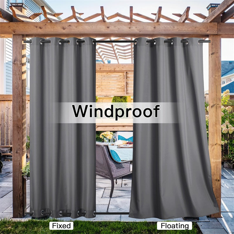Grommet Windproof Waterproof Outdoor Curtains Canvas Curtains for Patio 1 Panel | Outdoor Canvas