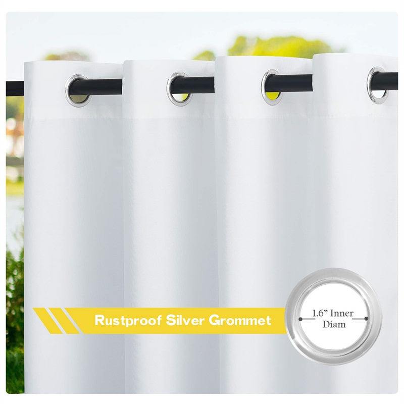 Grommet Windproof Waterproof Outdoor Curtains Canvas Curtains for Patio 1 Panel | Outdoor Canvas