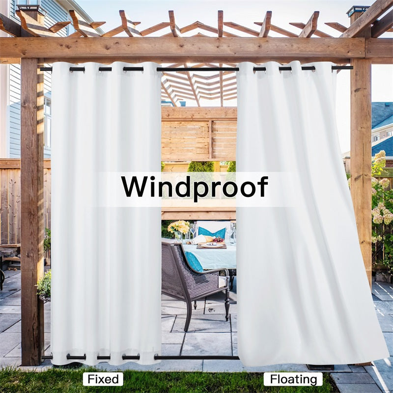 Grommet Windproof Waterproof Outdoor Curtains Canvas Curtains for Patio 1 Panel | Outdoor Canvas