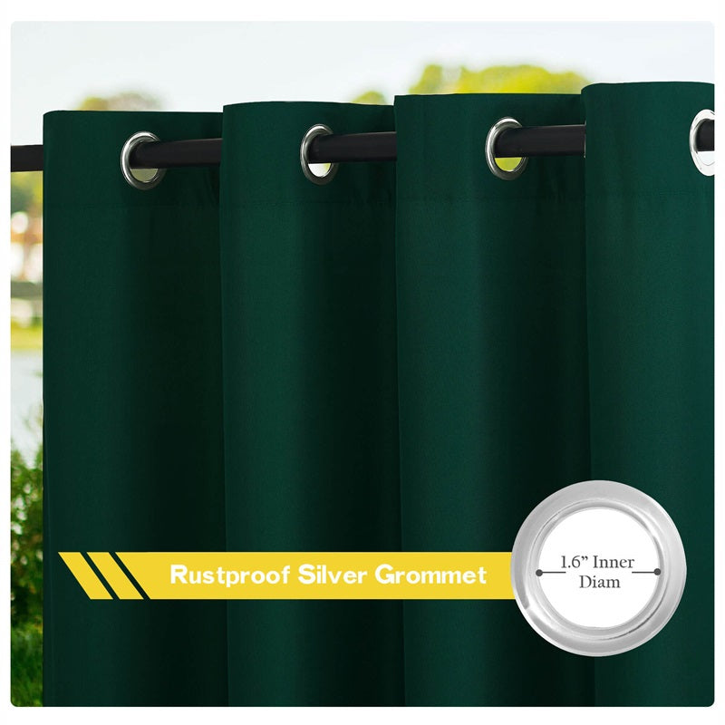 Grommet Windproof Waterproof Outdoor Curtains Canvas Curtains for Patio 1 Panel | Outdoor Canvas