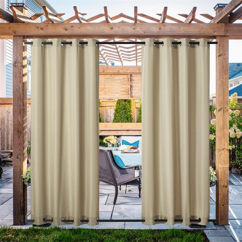 Grommet Windproof Waterproof Outdoor Curtains Canvas Curtains for Patio 1 Panel | Outdoor Canvas