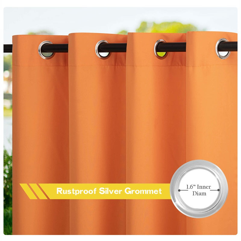 Grommet Windproof Waterproof Outdoor Curtains Canvas Curtains for Patio 1 Panel | Outdoor Canvas
