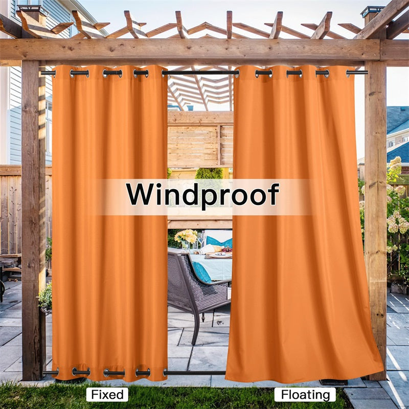 Grommet Windproof Waterproof Outdoor Curtains Canvas Curtains for Patio 1 Panel | Outdoor Canvas