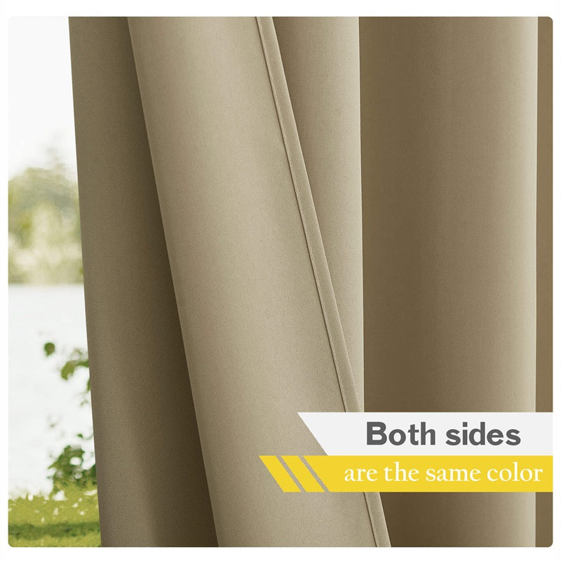 Grommet Windproof Waterproof Outdoor Curtains Canvas Curtains for Patio 1 Panel | Outdoor Canvas