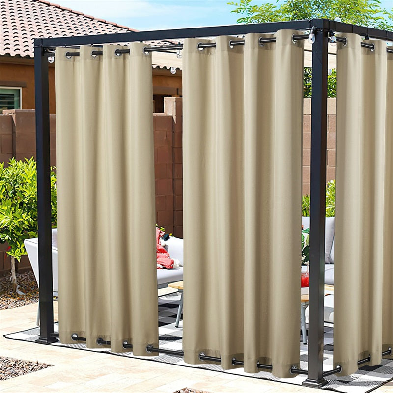 Grommet Windproof Waterproof Outdoor Curtains Canvas Curtains for Patio 1 Panel | Outdoor Canvas