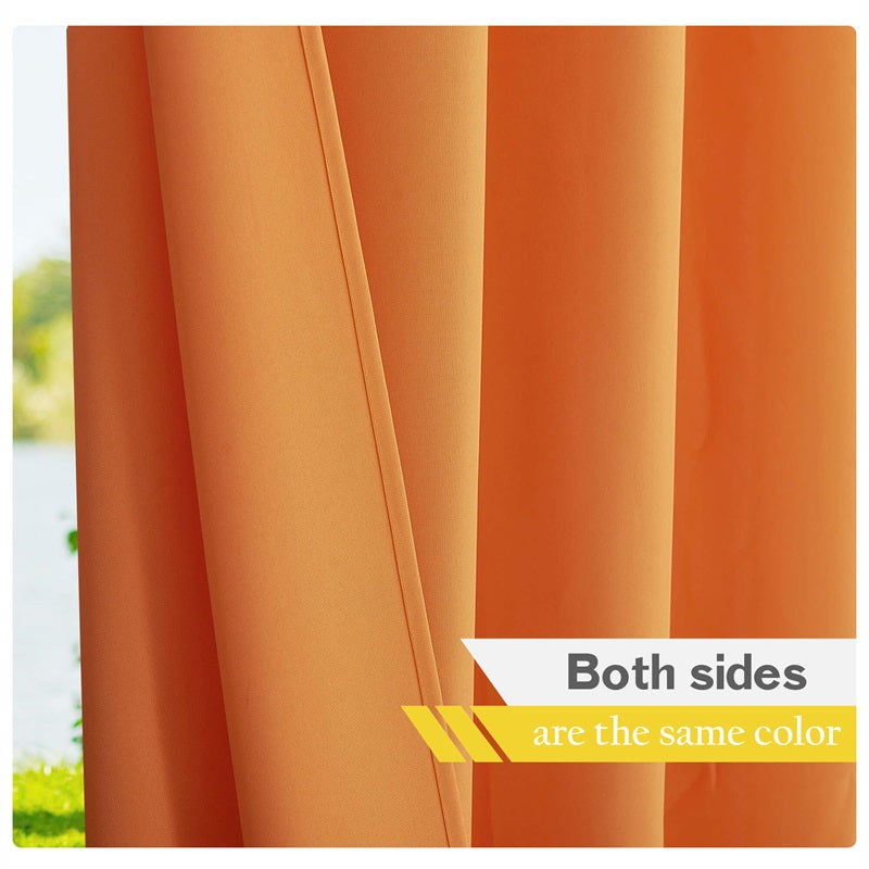 Grommet Windproof Waterproof Outdoor Curtains Canvas Curtains for Patio 1 Panel | Outdoor Canvas