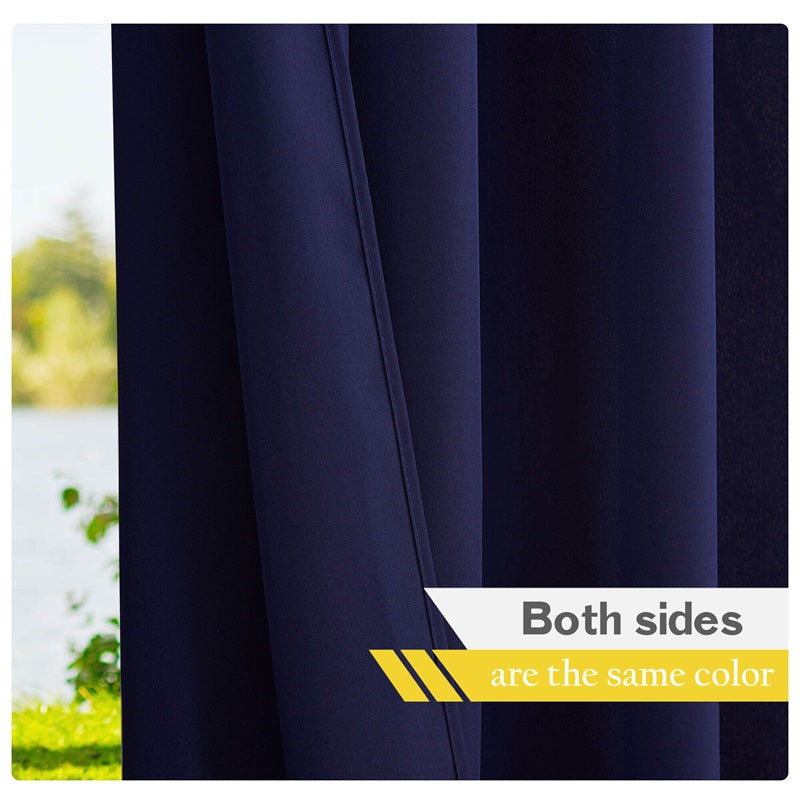 Grommet Windproof Waterproof Outdoor Curtains Canvas Curtains for Patio 1 Panel | Outdoor Canvas