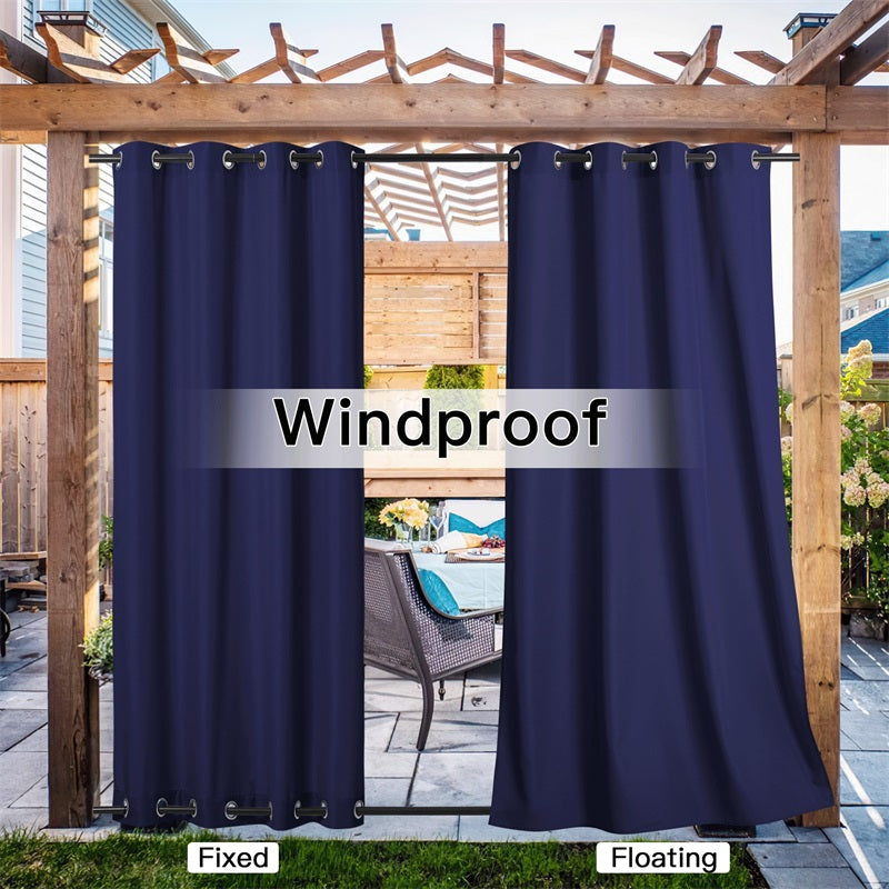 Grommet Windproof Waterproof Outdoor Curtains Canvas Curtains for Patio 1 Panel | Outdoor Canvas